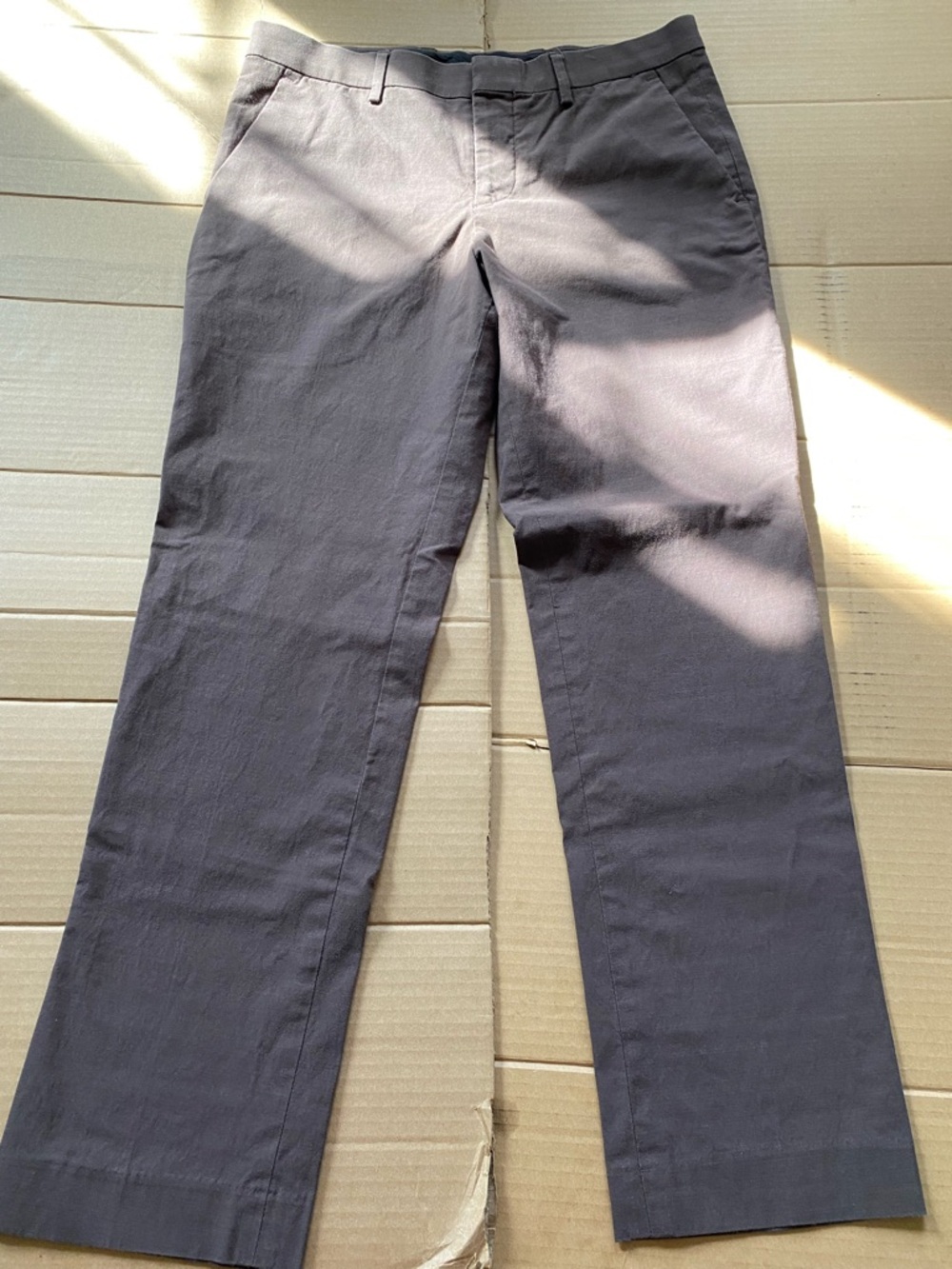 Express Slim Straight Pants in Charcoal Black